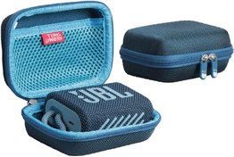 Resim Hermitshell Taşınabilir Bluetooth hoparlör JBL Go 3/JBL Go 4 için sert kapak (mavi) 