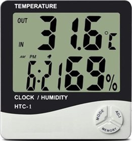 Resim Bebek Odası Masaüstü Dijital Termometre Nem Ölçer Higrometre Saat 4989 