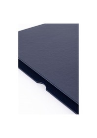Resim Turgut Office Deri Kapaklı Masa Sümeni Lacivet Krom Detaylı 50 x 35 CM 