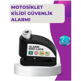 Resim 110 Db Alarm Disk Kilidi Motosiklet Scooter Bisiklet Güvenlik Çok Renkli 