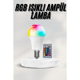 Resim MiraLive Akıllı Rgb LED Ampul LED Uzaktan Kumandalı Renk Değiştiren Ampul 