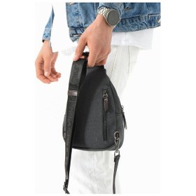 Resim Erkek Bady Bag Göğüs Çantası Kanvas Kumaş Sırt Çantası 27 17 Cm Günlük Omuz Çantası Krem 