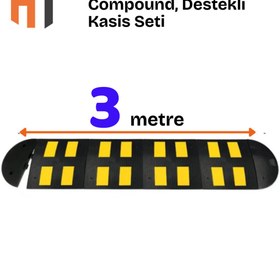 Resim Hayat Trafik Kauçuk Yol Kasisi, Destekli Kasis Seti 3 Metre 