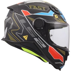 Resim Ls2 Kıd Zero Çocuk Fullface Motosiklet Kaskı Gri - Kırmızı 