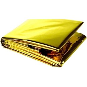 Resim Acil Durum Ilk Yardım Battaniyesi Termal Battaniye Nem Ve Soğuktan Koruma Su Geçirmez 