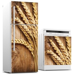 Resim Buzdolabı Ve Bulaşık Makinası Beyaz Eşya Sticker Kaplama Ahşap Ba 