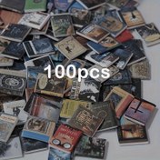 Resim 200/100 Adet Minyatür Kitap Modelleri, 1:12 Bebek Evi Aksesuarları İçin Uygun, DIY Mobilya Modeli, Mikro Simülasyon İngilizce Kitaplar - Noel, Yılbaşı ve Sevgililer Günü için Dekoratif Mini DIY Modeller 