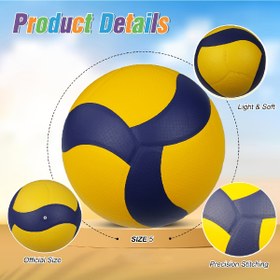 Resim Eğitim ve Yarışma için Yüksek Esneklikli Voleybol - Dayanıklı, Taşınabilir, Çift Kullanımlı Top, Hassas Geçiş ve Atış İçin İdeal, Yetişkin Unisex için Mükemmel, Yetişkinler için Voleybol Eğitimi | Profesyonel Voleybol | Dayanıklı Voleybol 