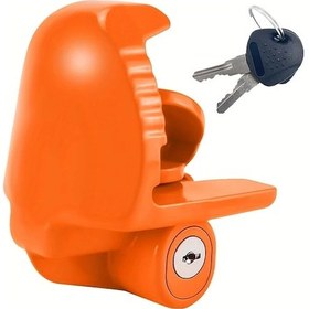 Resim Xuweiwei Orange Heavy-duty Steel Tow Hook Universal Tongue Lock Dayanıklı Çelik Çekme Kancası Kilit Rv Tekne Karavan Aksesuar 