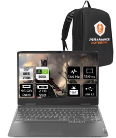 Resim LENOVO LOQ i5-12450H 96GB 2TB SSD RTX3050/6GB 15.6" FHD 144Hz 