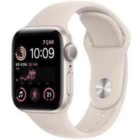 Resim Apple Watch SE 2 GPS 44mm Yıldız Işığı Alüminyum Kasa ve Spor Kordon Akıllı Saat Apple Türkiye Garantili