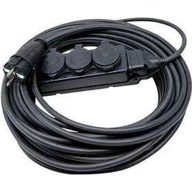 Resim 50 Metre Kauçuk 3 Lü Siyah 3x1.5 Ttr Seyyar Uzatma Kablosu 1.5 M 