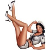 Resim Bay Etiket Pnp8Pinup Kizi Sticker 