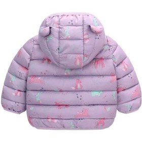 Resim Unicorn Baskili Pufudik Mont Lila 