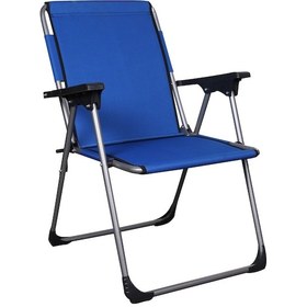 Resim Alin Metal Lüks Katlanır Kamp Ve Piknik Sandalyesi Mavi Mavi 