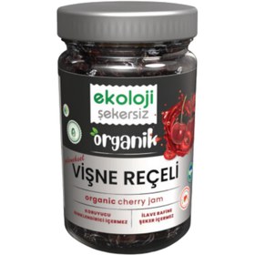 Resim EKOLOJİ MARKET Organik Şekersiz Vişne Reçeli 380g 
