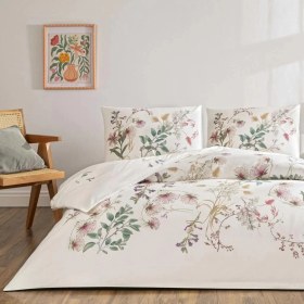 Resim MCM Group Taç Çift Kişilik Ranforce Nevresim Takımı Elowen Yeşil 