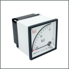 Resim Frer Çift İbreli Frekansmetre Koaksiyel 96x96 mm. 45-55 Hz. 