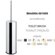 Resim System Nikel Saten Mat Tuvalet Fırçalığı (BA4004 009 NBM) 