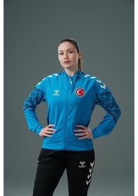 Resim Hummel Milli Takım Line Kamp Eşofman Üstü Turkuaz 