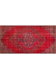 Resim Klasik Modern Vintage Eskitme El Dokuma Halı 139 X 266 Cm F1308 