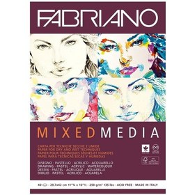 Resim Fabriano Mixed Media Çok Amaçlı Çizim Defteri 250 G A3 40 Yaprak 