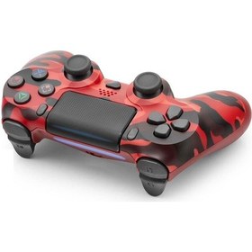 Resim Büro Ev Ofis Oyun Konsolu İçin Kırmızı Kamuflaj Ps4 Gamepad Oyun Kolu 