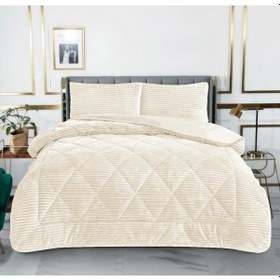 Resim Laris Yorgan Seti Krem 195x 215 Krem 