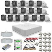 Resim Hikvision 2 MP 16 Kameralı 4 TB Disk Dış Ortam AHD HD-TVI Full Kamera Seti 