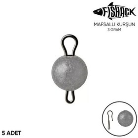 Resim Mafsallı Kurşun - Hareketli İğne Kurşunu - Fishack - 3 Gram - 5'li Paket 