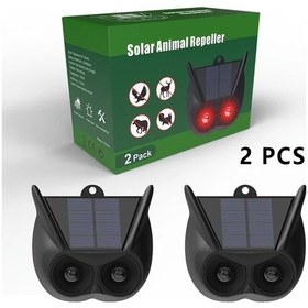 Resim Willowhaven N911v 2li Set Güneş Enerjili Hayvan Kovucu Yükseltilmiş Flaş Işıklı Şarj Edilebilir Pil Çiftlik Bahçe 