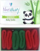 Resim Novibaby 3'lü Bambu Yenidoğan Bebek Çorabı I Christmas I 0-6 ay "Karışık Renkli" 