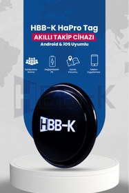 Resim HBB-K Hapro Tag Ios & Android Uyumlu Airtag Akıllı Gps Takip Cihazı(SİYAH) 