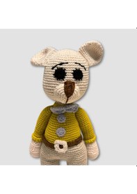 Resim Uretti - Ahmet 3816 - Amigurumi Örgü Oyuncak Köpek 32 Cm - Beyaz 