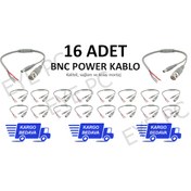 Resim Bnc Ve Güç Kablosu 2Li Kablo Kamera Power Kablo 