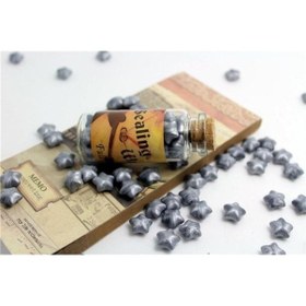 Resim Damga Mühür Eritme Granül Balmumu Gümüş Renk Zarf Davetiye Kartla 