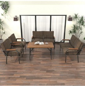 Resim Mygusi Hayal Kanepe Koltuk Takımı Metal - 2+2+1+1+masali Kahve 