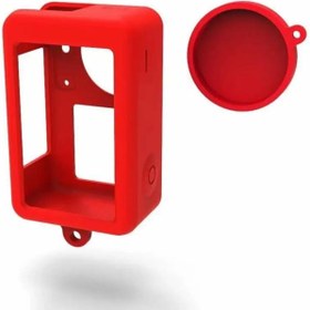 Resim Epilons Osmo Action 3/4 Uyumlu Silikon Koruma Kılıfı, 2 Parça Set, (Kırmızı) 