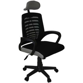 Resim Türksit Karizma File Müdür Koltuğu Plastik Ayak Siyah-Gri 