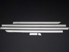 Resim OMSA Mercedes Vito W447 Krom Yan Kapı Çıtası 6 Parça Tek Sürgülü Kısa Şase 2014 ve Sonrası 