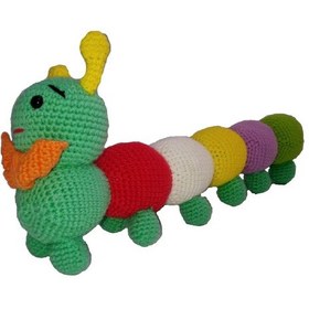 Resim Amigurumi Organik Oyuncak Tırtıl 