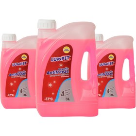 Resim LUMPET Organik Kullanıma Hazır Antifiriz - 37 Kırmızı Dört Mevsim Antifriz 3 Adet 3 x 3 L 