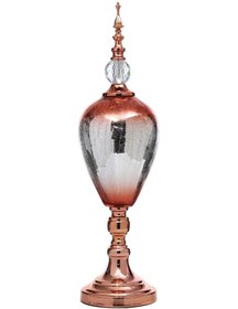 Resim Vitale Sultan Bronz Kapaklı Vazo 24x15x49 Cm Ak.je0035 