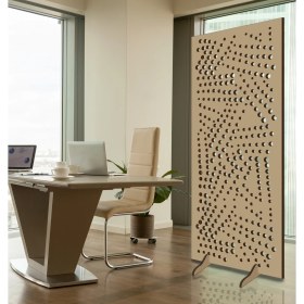 Resim Liar Ahşap Seperatör (Paravan) - KSP-58 - (18 mm) - (69 cm x 139 cm) - (Ham) 