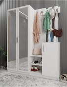 Resim Moon Portmanto Vestiyer Beyaz 140 cm 