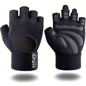 Resim 1 Çift Tam Avuç Kapağı Eldivenler, Bilek Sarma Fitness Eldivenleri, Ağırlık Kaldırma, Fitness Antrenmanı, Çekme için Uygun 