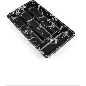 Resim 4 Gözlü Mermer Desenli Kaşıklık Royaleks-57081 Çok Renkli 