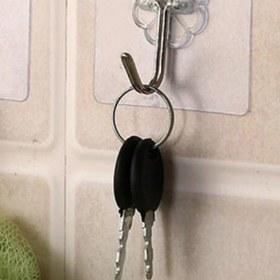 Resim Chermik Kendinden Yapışkanlı Şeffaf Askı 5'li Set - Metal Kancalı Askılık 1420 