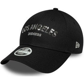 Resim New Era Wmns Sequın Wordmark 9forty Losdod Unisex Şapka 60771754 Siyah 