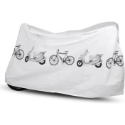 Resim Pengfu Shop Beyaz Stil 3 Renk Yaz Kış Su Geçirmez Bisiklet Bisiklet Kapak Koruma Motosiklet Scooter Rafı Açık Depolama (Yurt Dışından) 